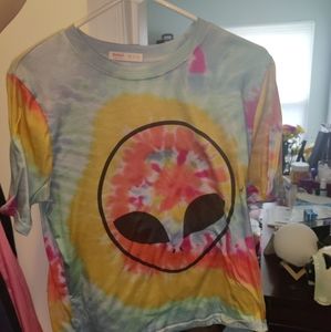Romwe Tie Dye Alien Teee